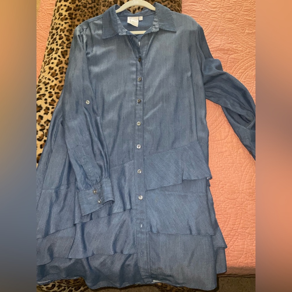 Finley Chambray Button-Up Shirt Dress